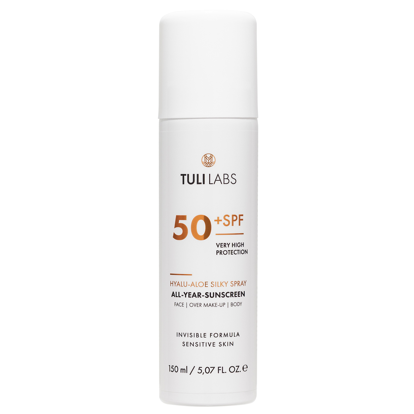 Spray solar mătăsos cu aromă de hyalu-aloe TULI LABS