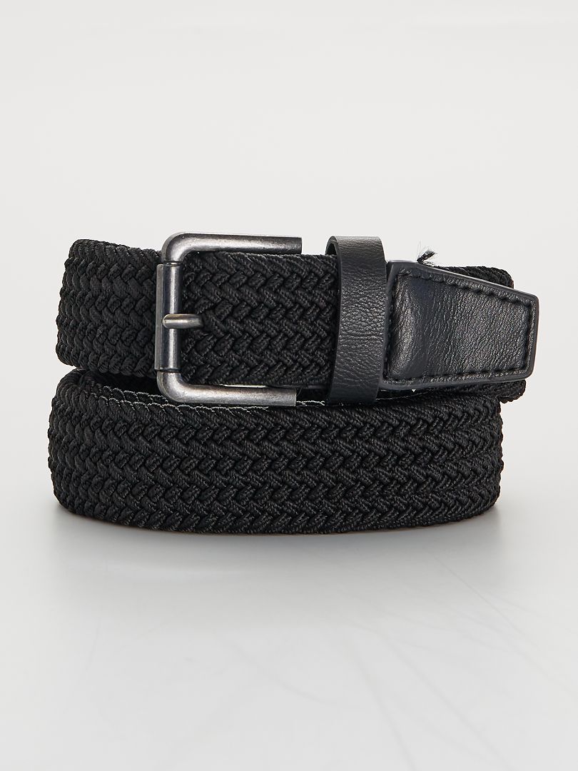 Elastische geweven riem - Zwart