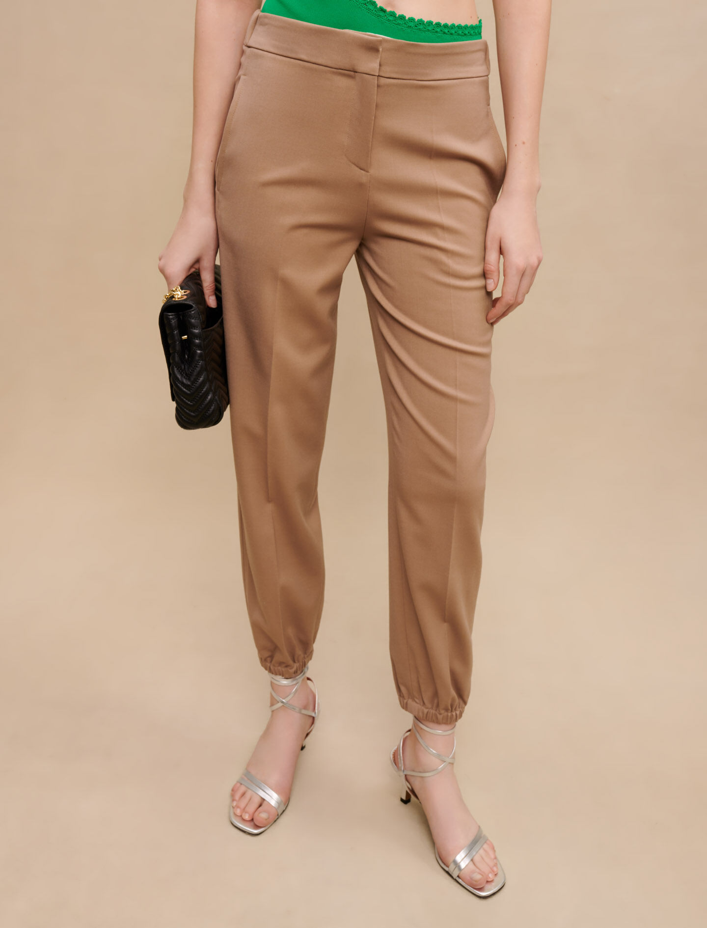 Enkellange broek - Beige