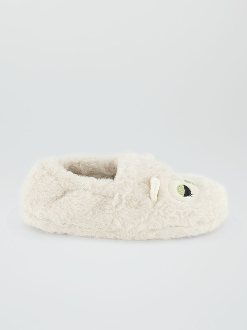 Sherpa slippers - wit