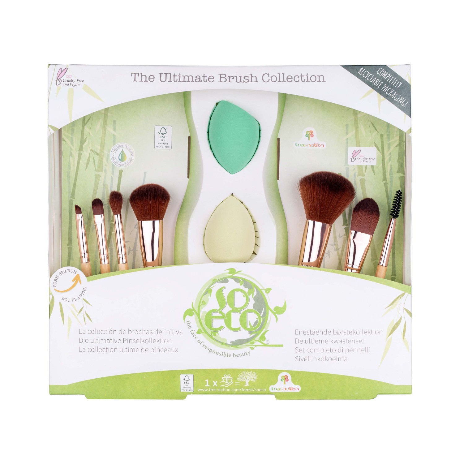 SoEco Set de pinceaux & éponges de maquillage ultimate