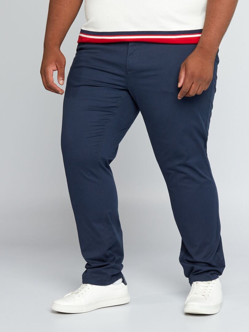 Slim fit chino broek maat L34 - blauw