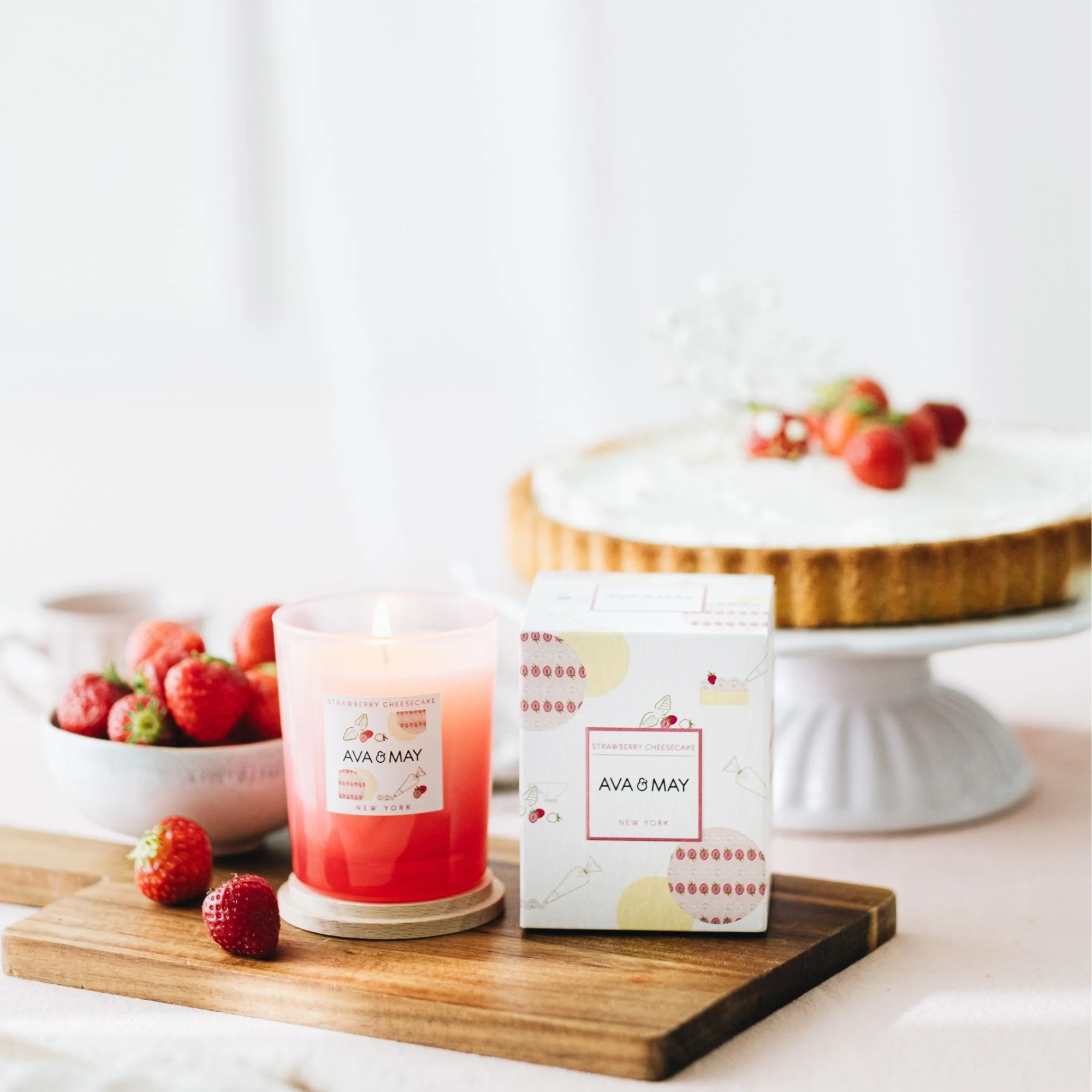 Candele Cheesecake alla fragola - Candela Profumata