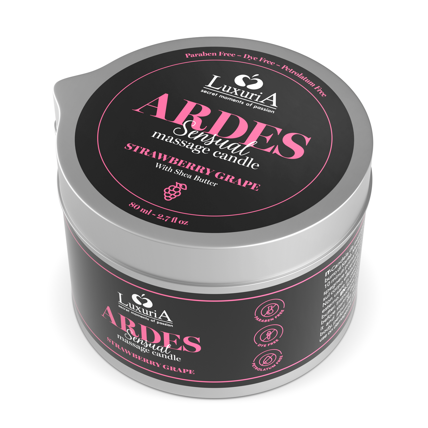 IntimateLine Luxuria Ardes Massage Candle Strawberry Grapes