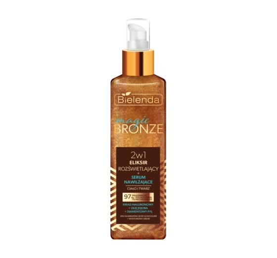 Bielenda Magic Bronze eliksir rozświetlający   serum nawilżające 2w1 150 ml