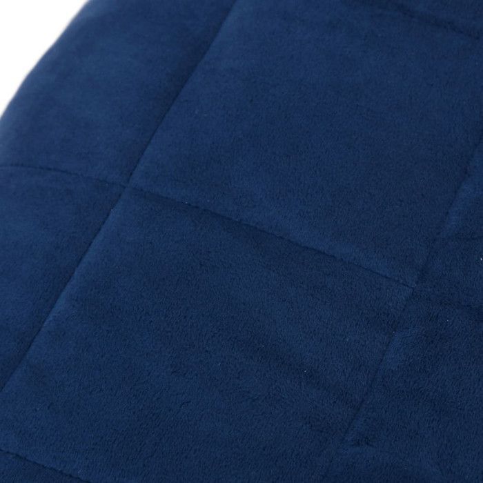 Manta con peso vidaXL azul 200x200 cm 9 kg Tela 350796