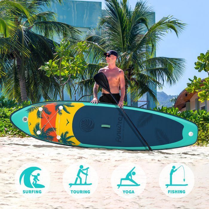 FunWater Inflatable Stand Up Paddle Board Paddleboard Surfboard SUP Board 335*83*15CM Non-slip Paddle Board