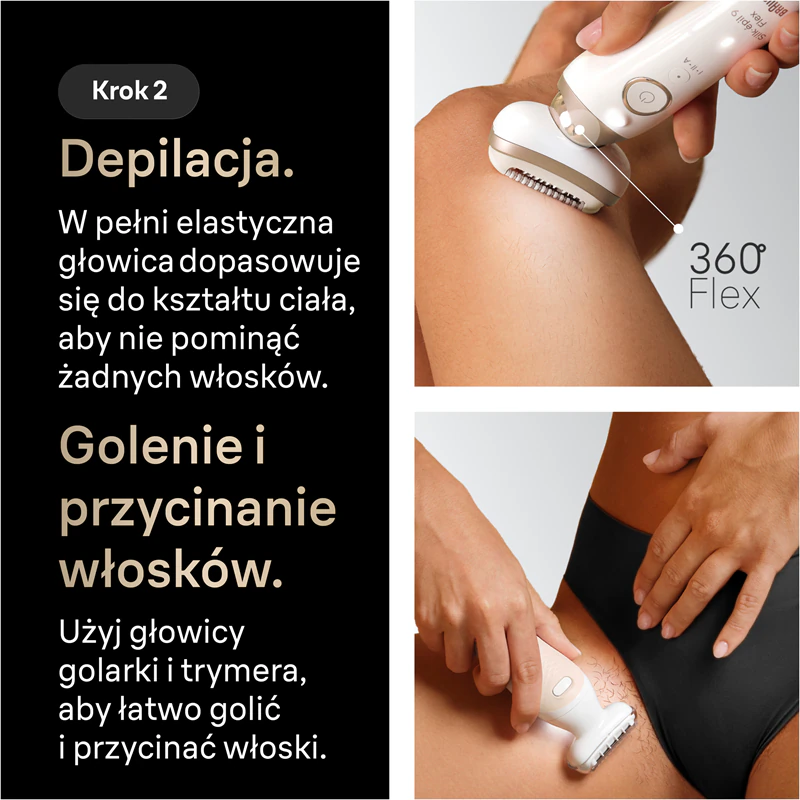 Braun Silk-épil 9 Flex SkinSpa 9-481 3D-Epilierer mit maximaler Flexibilität für die Nass- und Trockenrasur