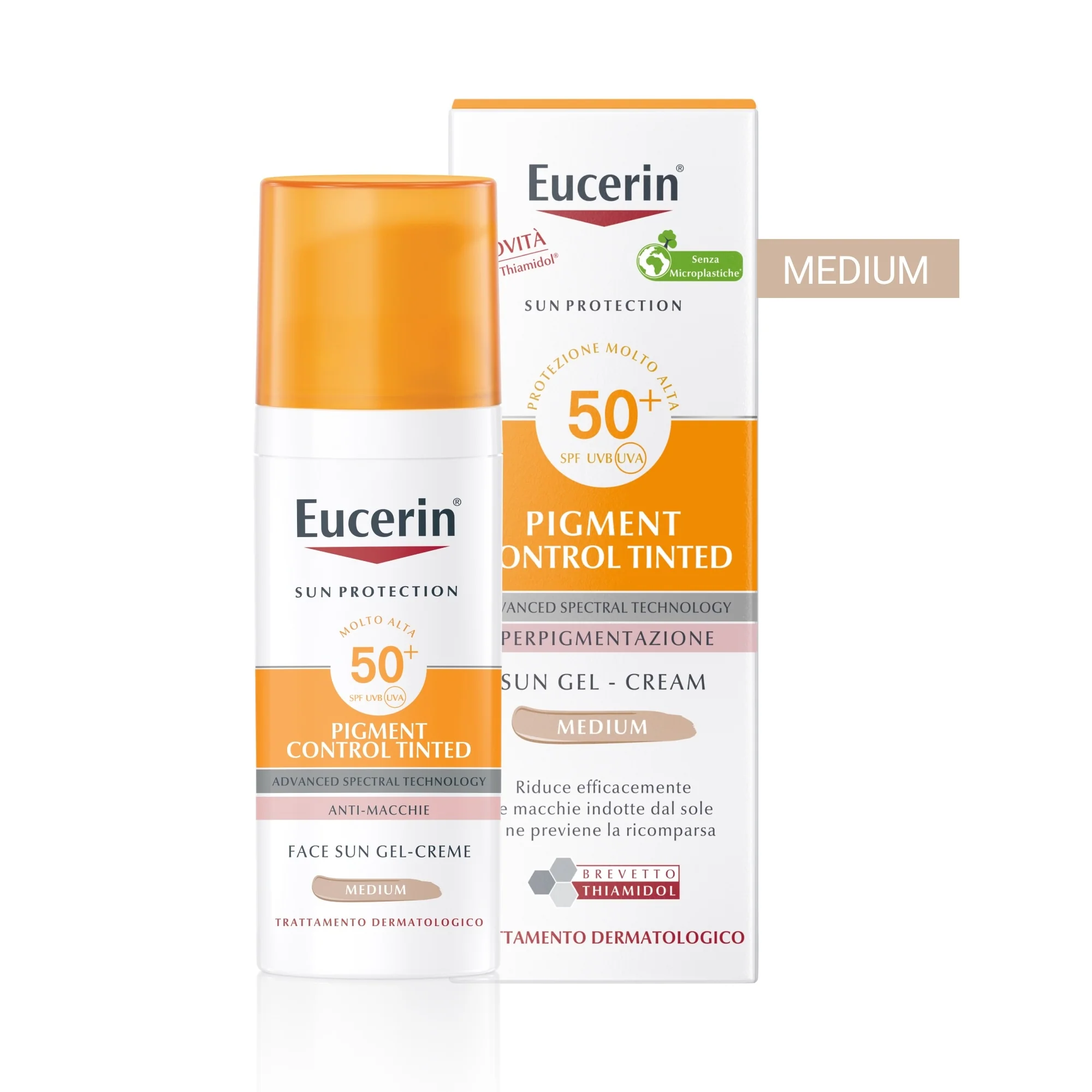 Sun Protection Pigment Control Tinted Face Sun Gel-Creme SPF50+ - Solare viso alta prot., Crema viso colorata antimacchie