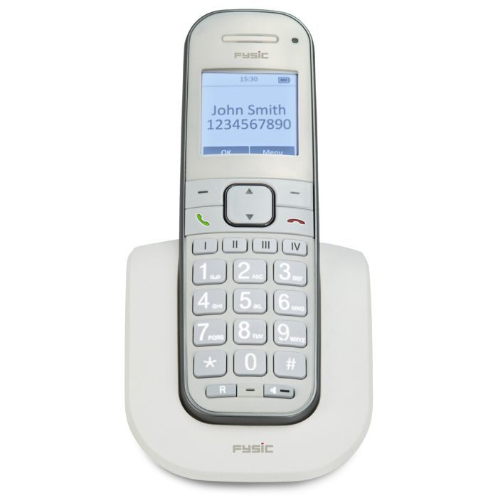 Fysic FX-9000 - Téléphone sans fil sénior grandes touches avec 1 combiné, blanc