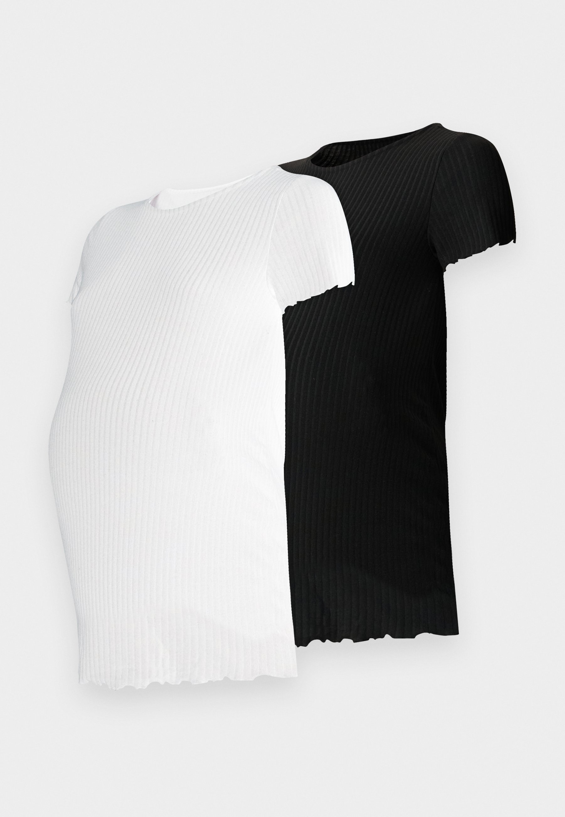 ONLY MATERNITY OLMEMMA 2 PACK - T-skjorte - black/white