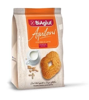 BIAGLUT Biscuits sans gluten Biaglut Aquiloni 200g, idéaux pour le petit-déjeuner