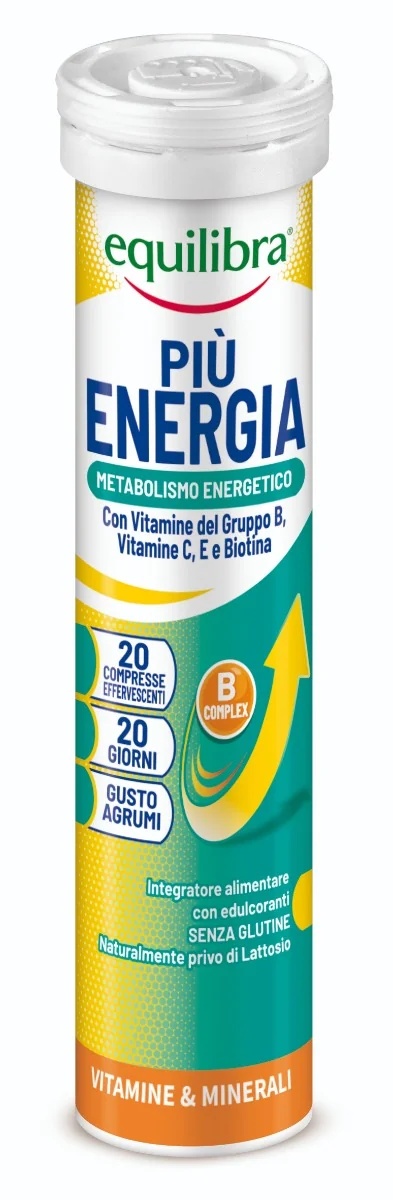 EQUILIBRA Equilibra more energy 20 αναβράζοντα δισκία Αναβράζουσα πολυβιταμίνη με γεύση εσπεριδοειδών