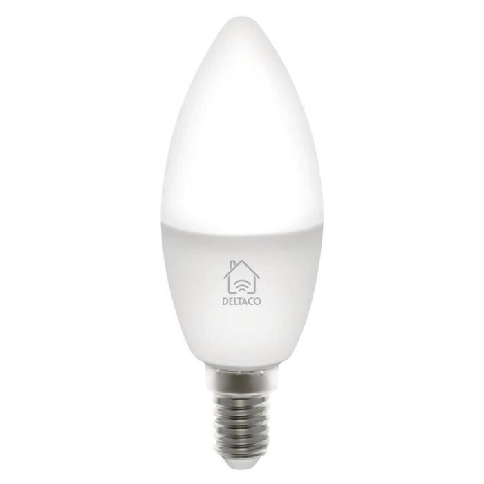 Bombilla LED inteligente - Deltaco - E14 - Blanca - 5W - Para interiores