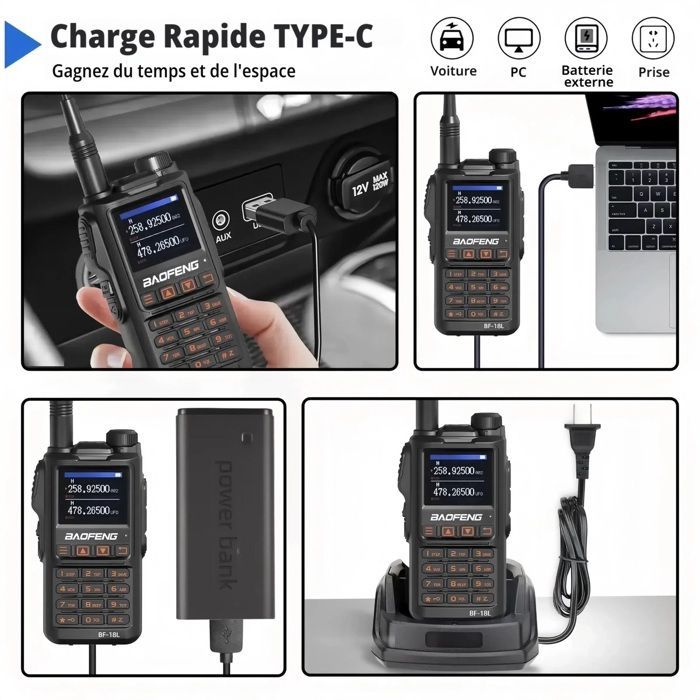 Baofeng UV-18L Talkie-Walkie Haute Puissance 7.4V, 1,77