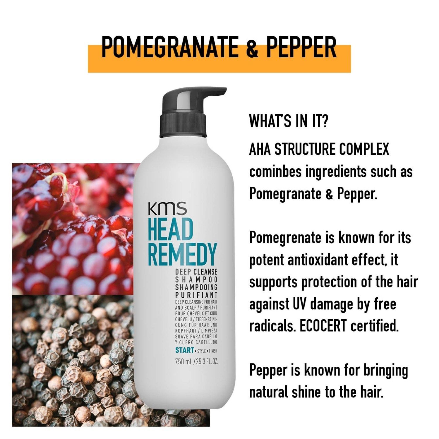 KMS Head Remedy šampon za globinsko čiščenje - 300 ml
