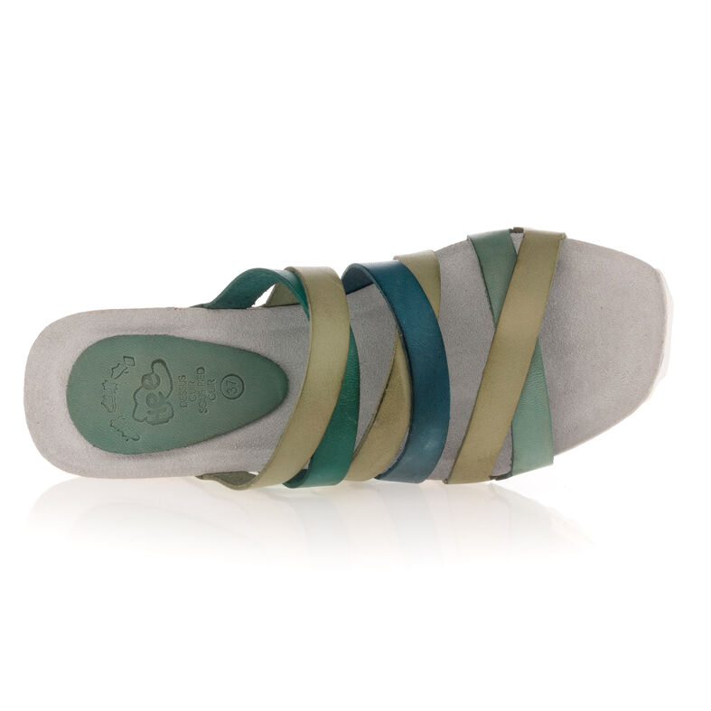Grønne sandaler / sko med åpen tå til dame