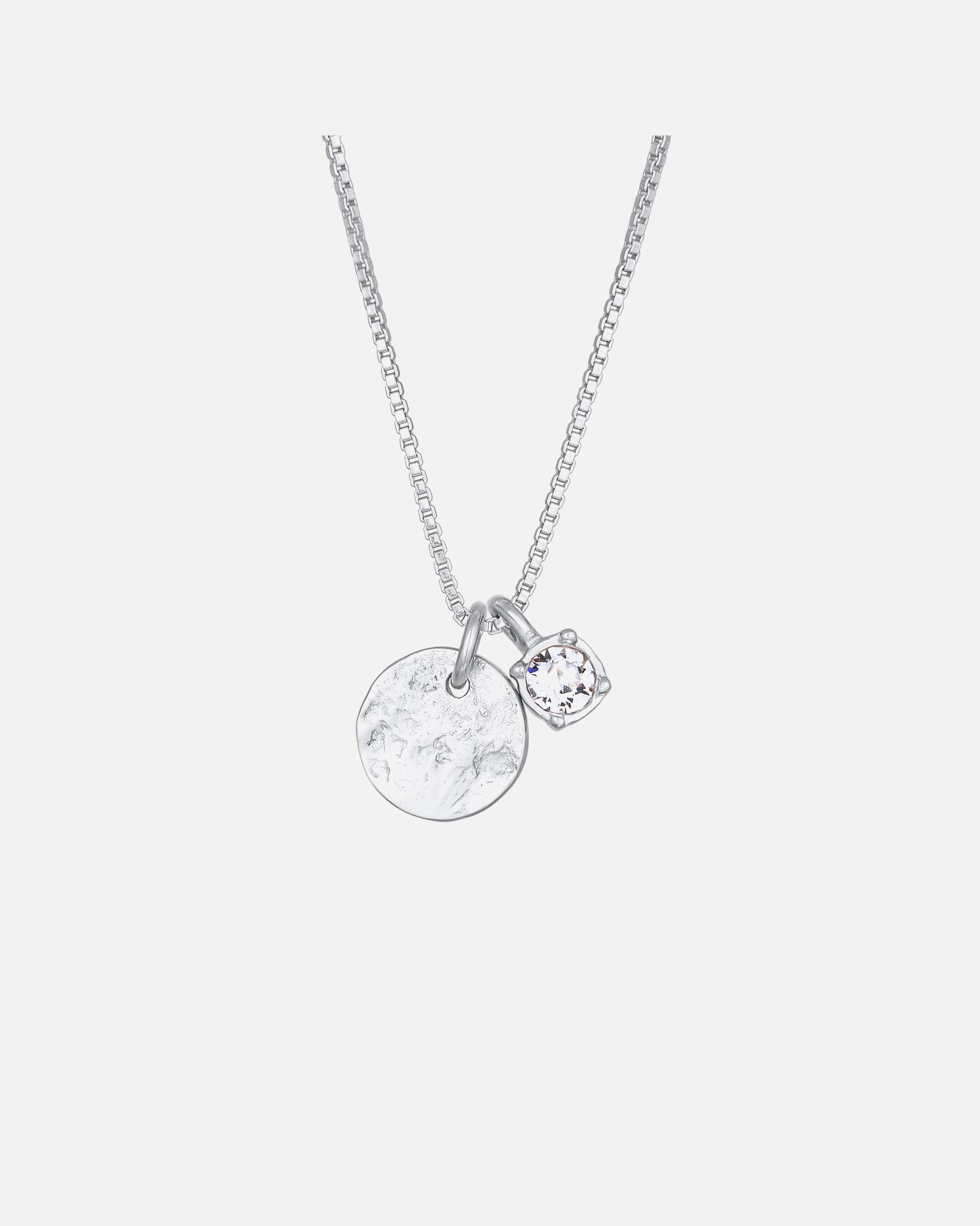Elli Femmes plaquette pendentif solitaire avec cristal en argent sterling 925