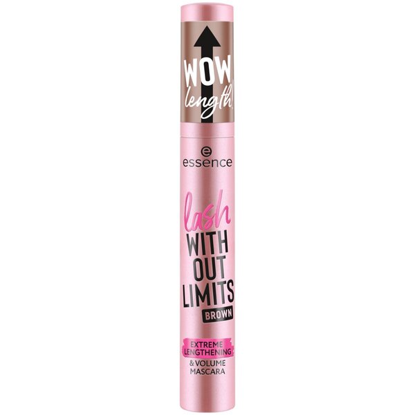 Řasenka Essence Lash Without Limit pro prodloužení a objem řas 02 Brown Extreme 13ml