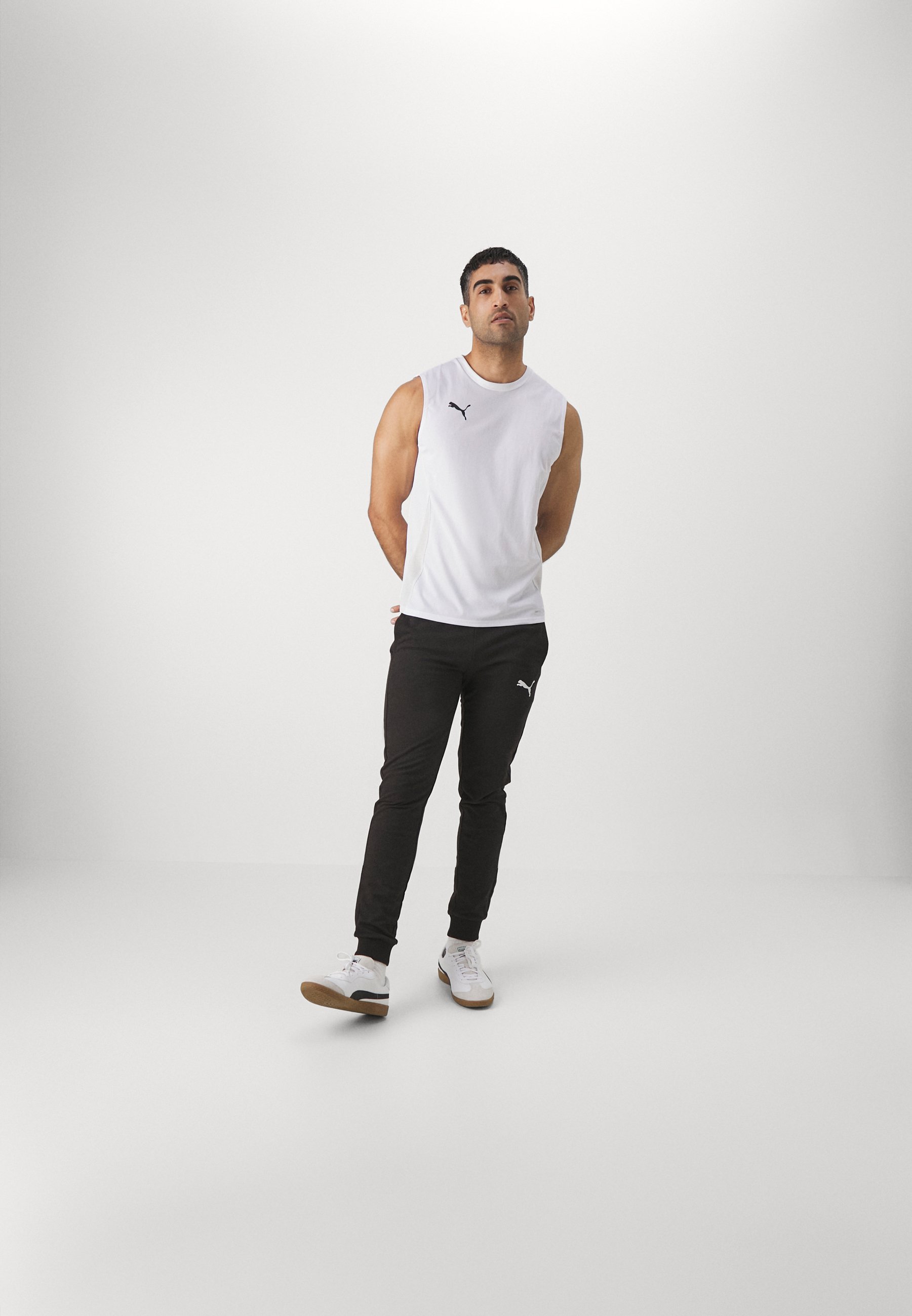 Puma TEAMGOAL mouwloos topje - wit/zwart/veergrijs