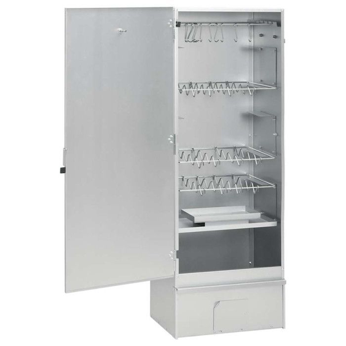 Horno ahumador para barbacoa vidaXL con mesa de acero galvanizado 3187617