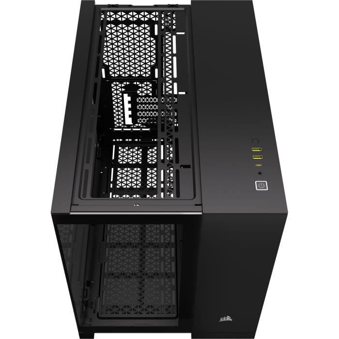 Case per PC - CORSAIR - 2500X Micro ATX Dual Chamber con vetro temperato - Nero