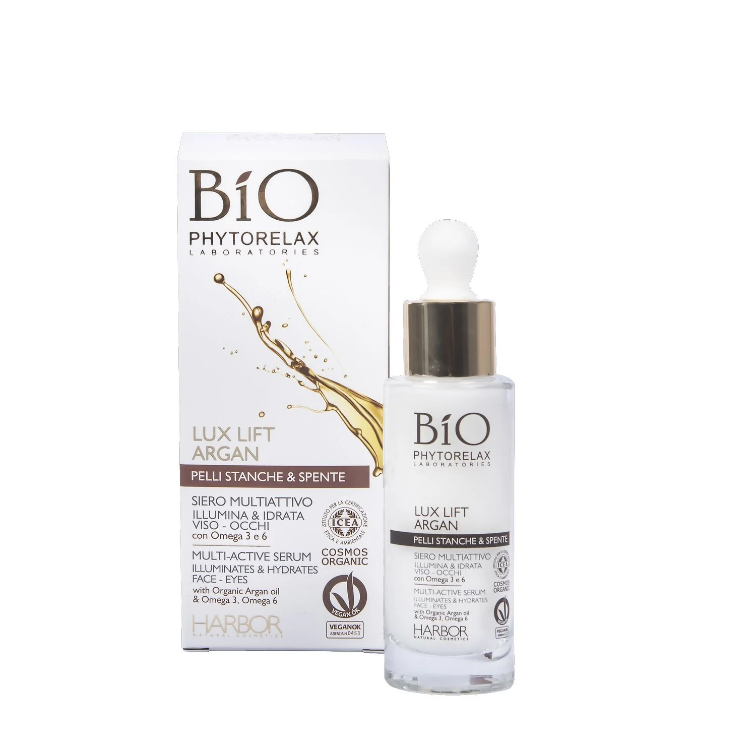 Skincare Vegan & Organic Siero Multiattivo Viso-Occhi - Siero viso antirughe