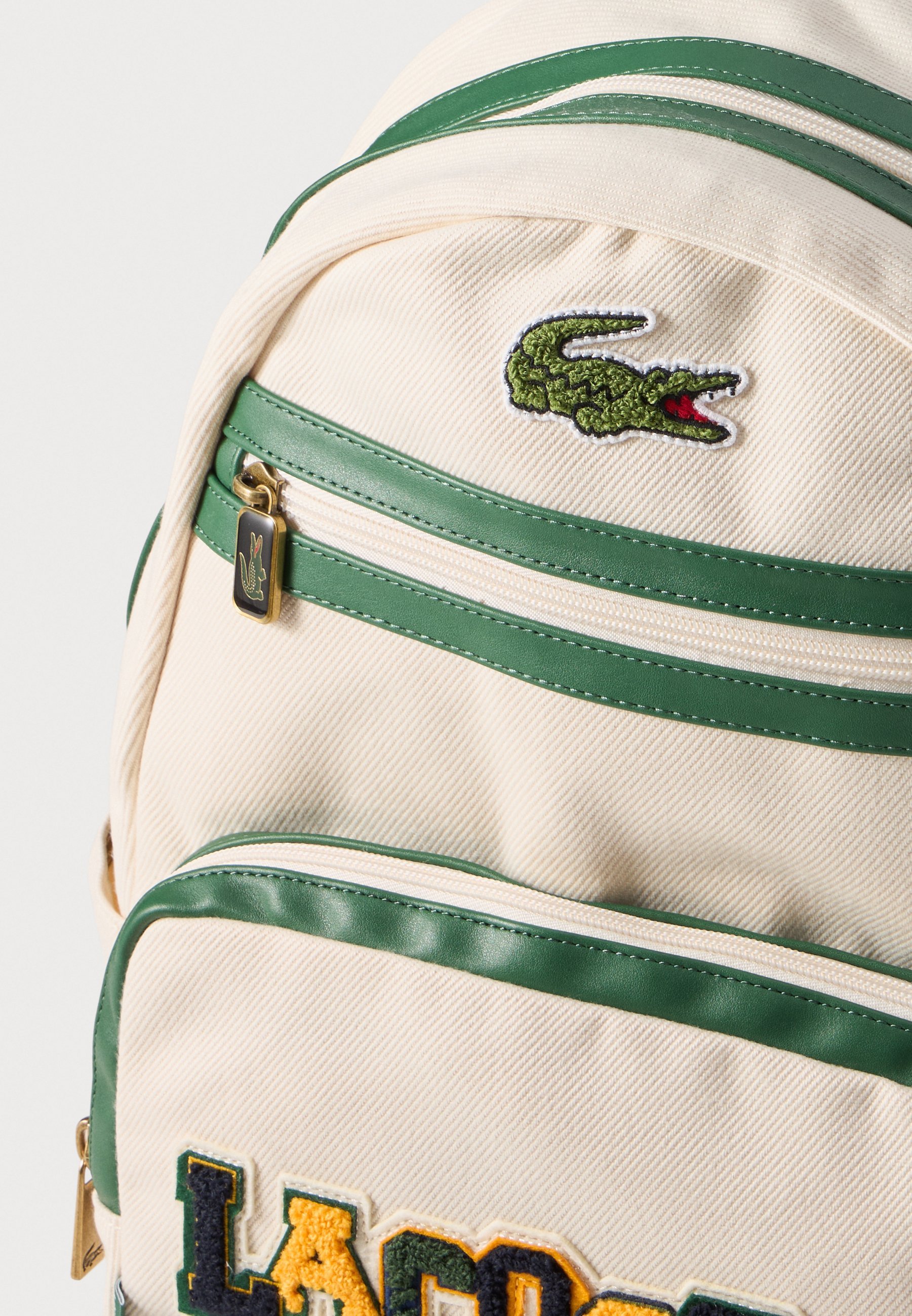 Lacoste VARSITY BACKPACK UNISEX - Skolesekk - black/whiteLacoste
