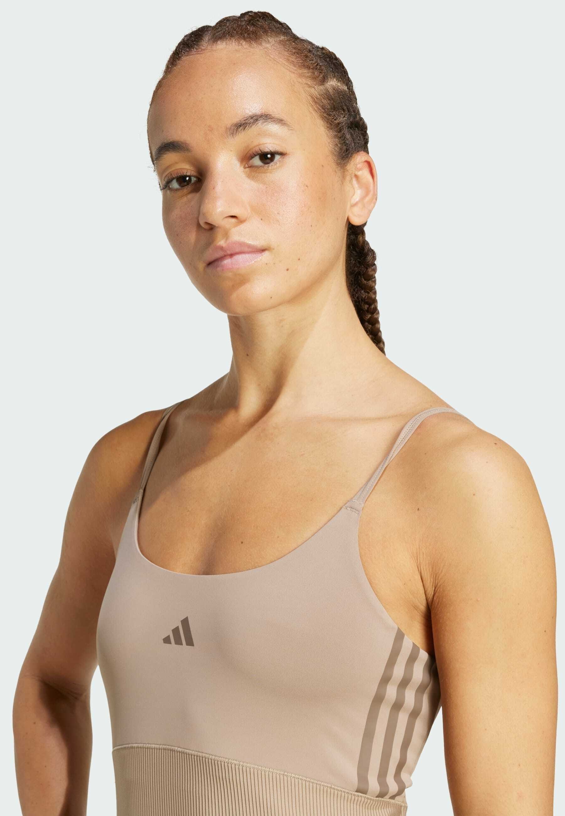 adidas Performance HYPERGLAM TANK - Top - krijtbruine aardlagen