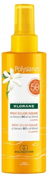 Spray solaire KLORANE Sublime SPF 50 200 ml pour tous types de peau