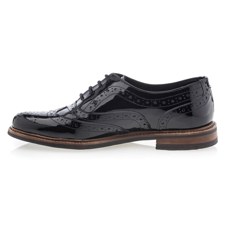 Zwarte veterschoenen voor dames / Derbyschoenen