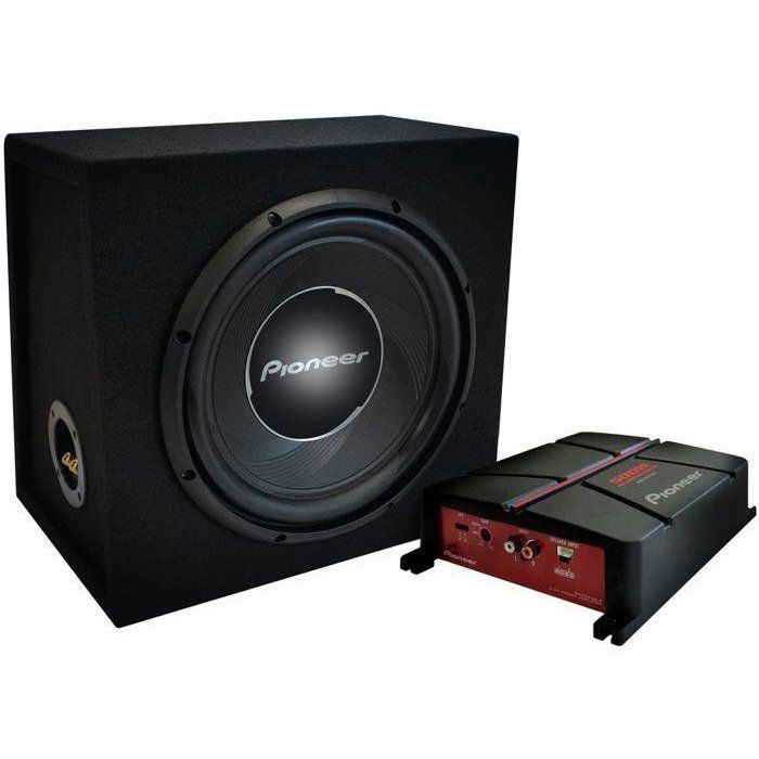 Subwoofer + Amplifier + Wiring Kit - PIONEER - 1400W max - 22 Hz – 1.6 kHz, 87 dB