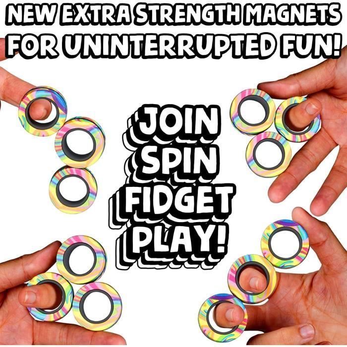 Anéis Magnéticos Anti-Stress Brinquedo para Adultos Anéis Magnéticos para Alívio da Ansiedade Terapia Presente Anti-Stress colorido cores m HAND SPINNER