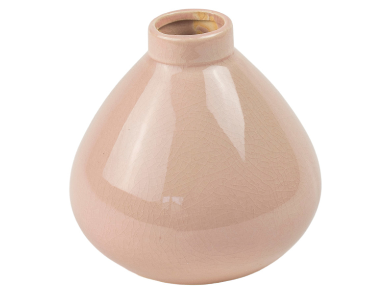 Wazon ceramiczny Bańka 12,5 cm różowy