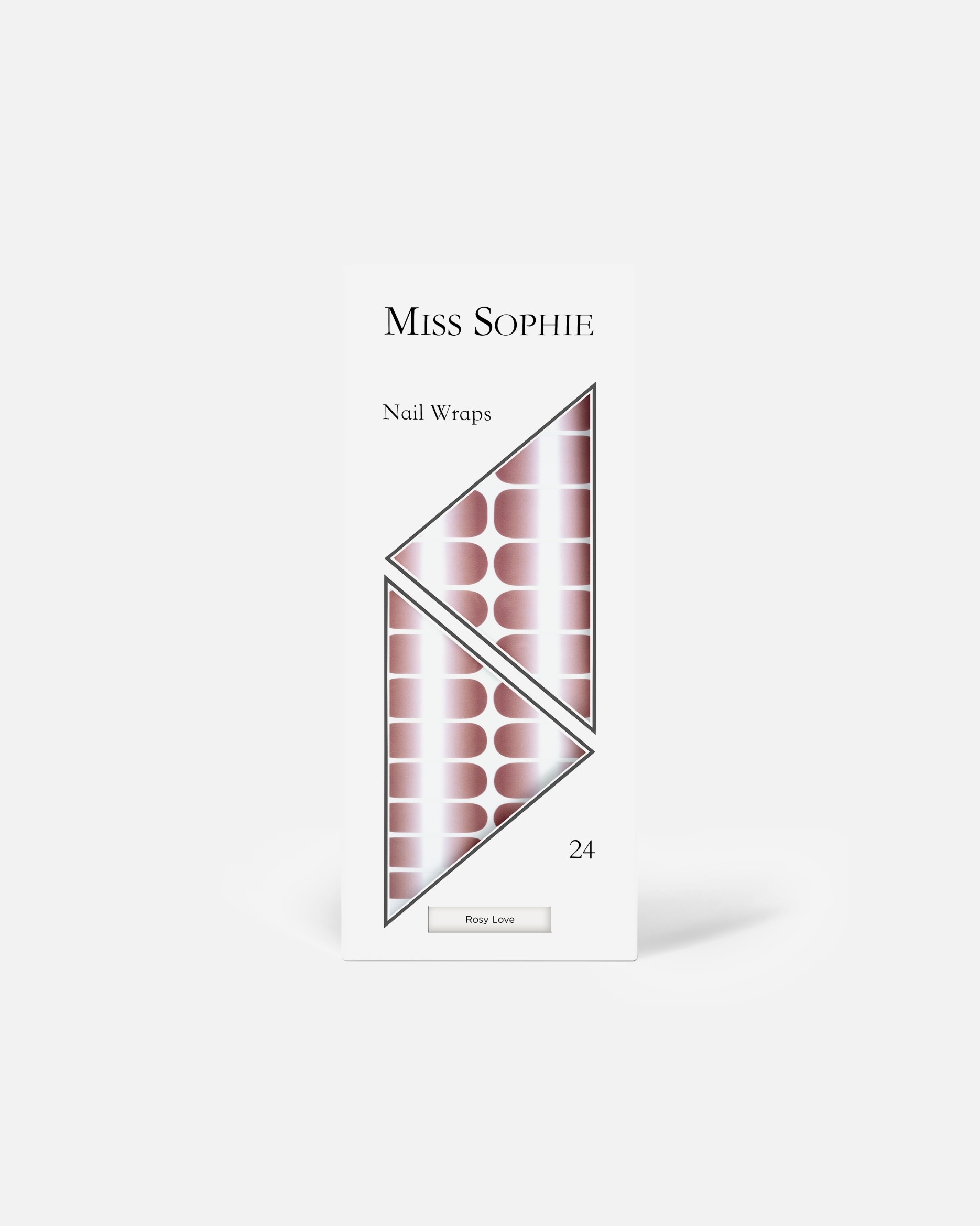 Miss Sophie Nageldesign Rosy Love folije za nokte - 24 komada