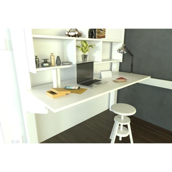 Desk for loft bed - ABC FURNITURE - White - Solid wood - Straight - Classic - Timeless