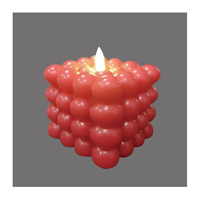 Vie Selected Cube LED-lamp 8,5x8,5x7,5 cm met timer rood