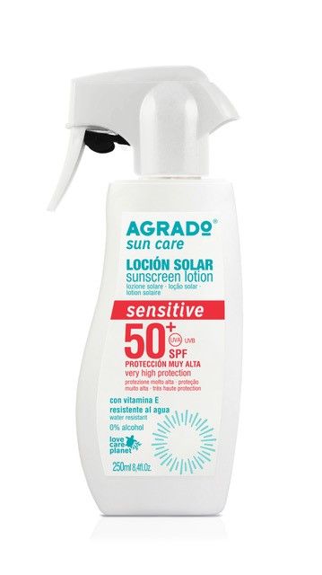Apsauginis nuo saulės losjonas jautriai odai SPF50 Kūno apsauga
