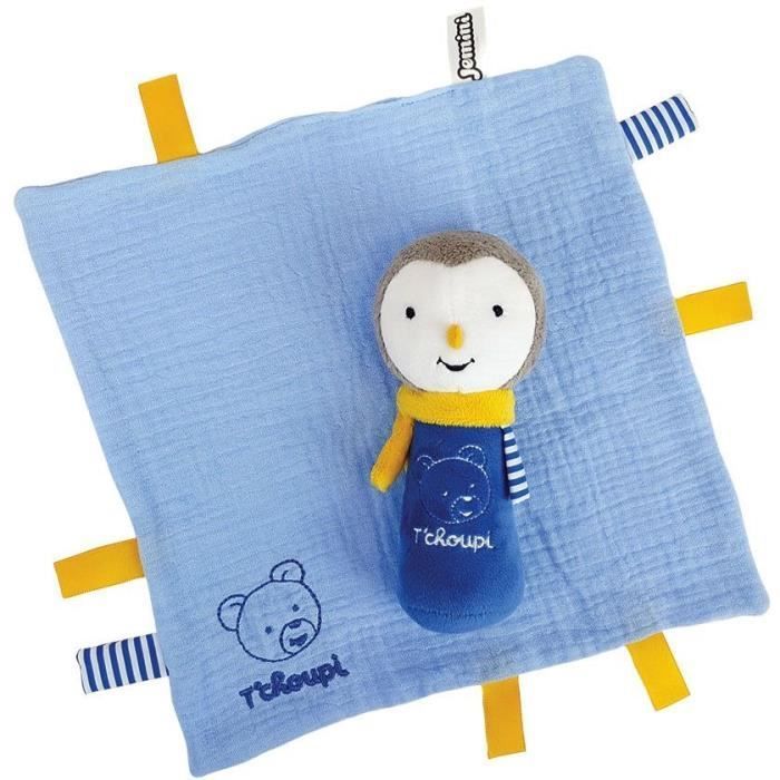 T'choupi Baby Cadeauset voor Pasgeborenen met Knuffel en Rammelaar (ca. 25 cm) - JEMINI - Ideaal als kraamcadeau.