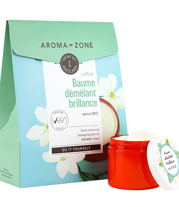 Kit cosmétique maison Baume démêlant brillance au Monoï