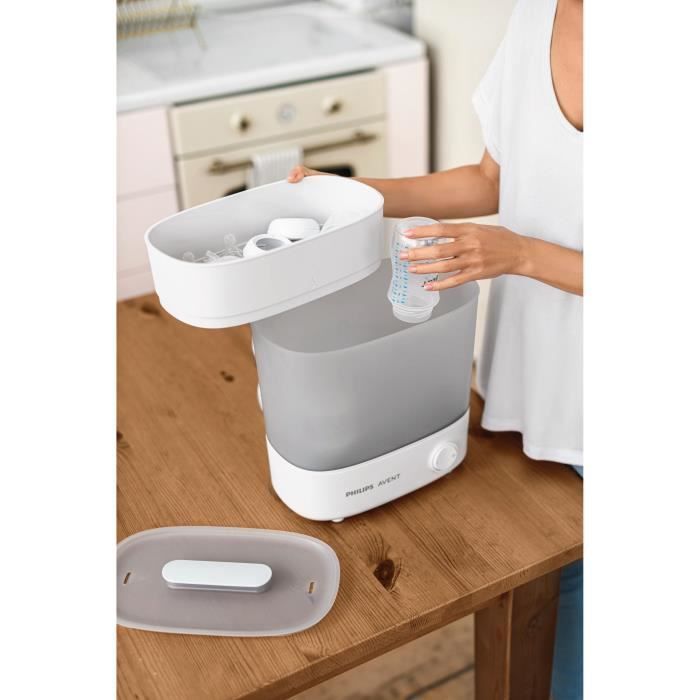 Stérilisateur - PHILIPS AVENT - Vapeur 4 en 1 - Blanc - Stérilise en 6 min - Assure 24h de stérilisation