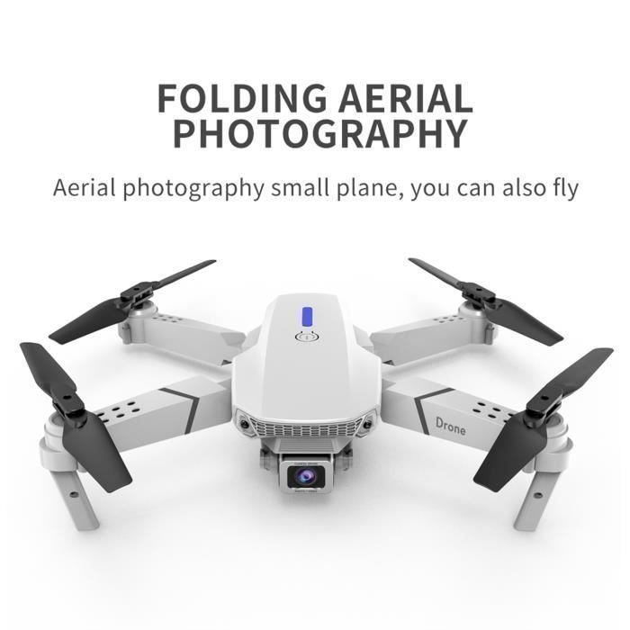 Minidron plegable con cámara, 15 minutos de tiempo de vuelo, giros de 360° + 3 baterías, control remoto de 6 botones.