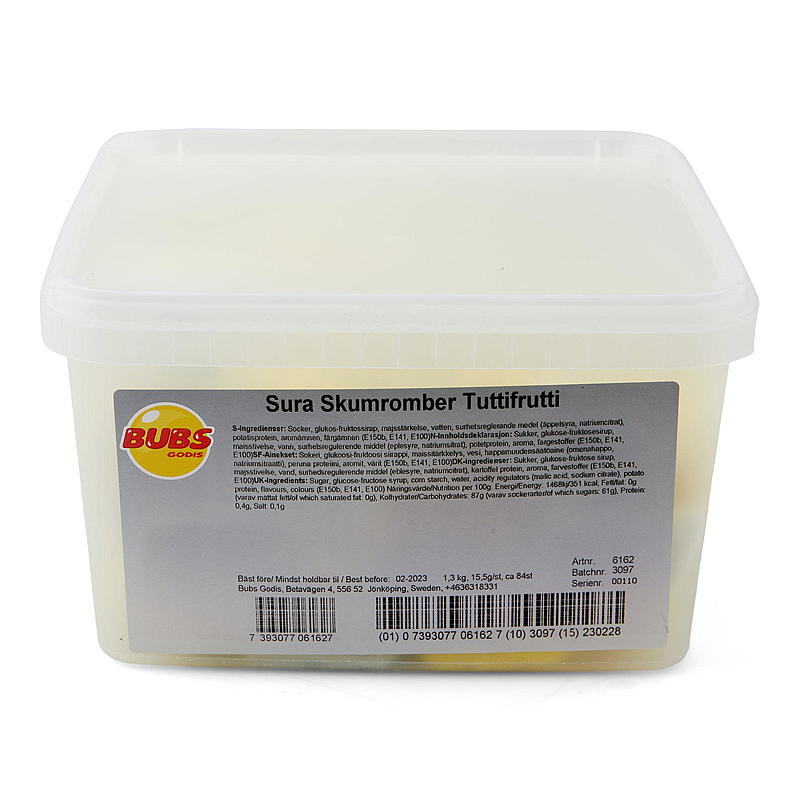 Bubs Sour Foam Diamonds 1,3 kg Tuttifrutti