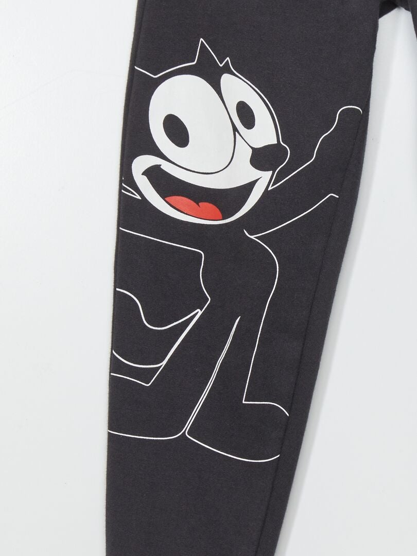 Joggingbroek 'Felix de kat' - ZWART