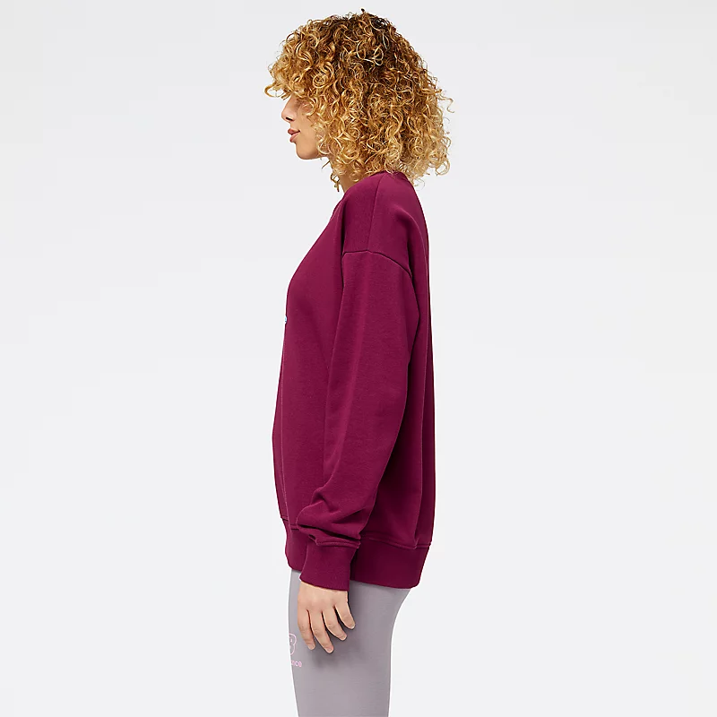 Dames NB Essentials Sweatshirt met puffprint – Donkere Amber