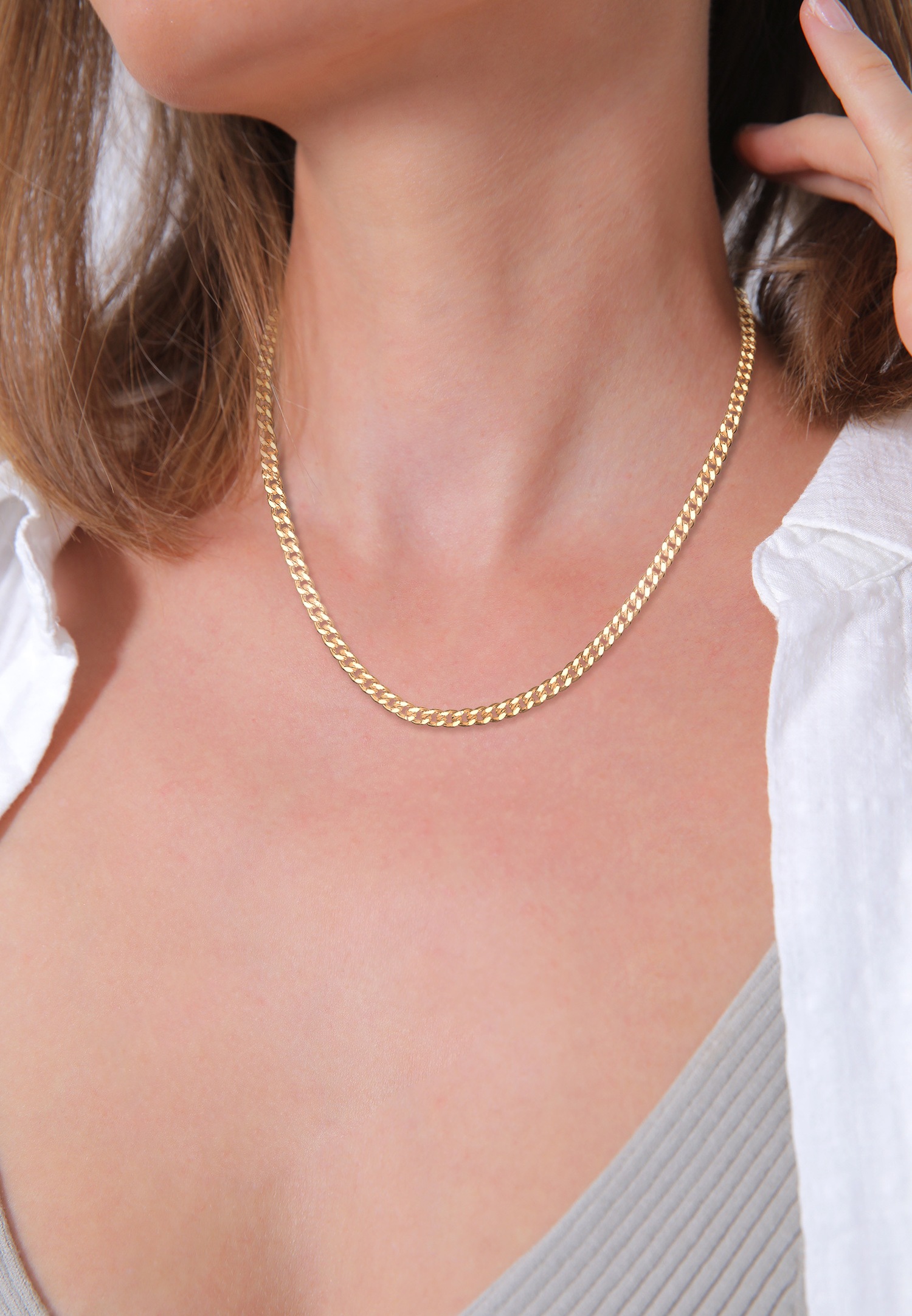 Elli PREMIUM Solide Base Combiné Collier Femme - (925/1000) Argent