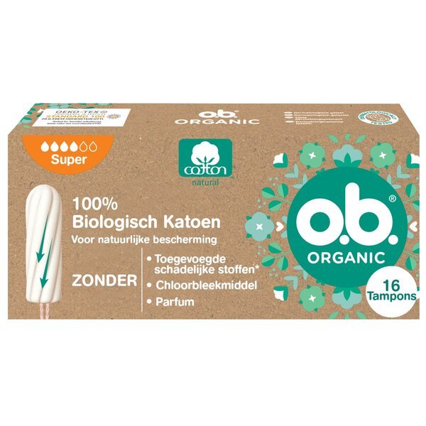 Super tamponi iz organskega bombaža<br>16 kosov