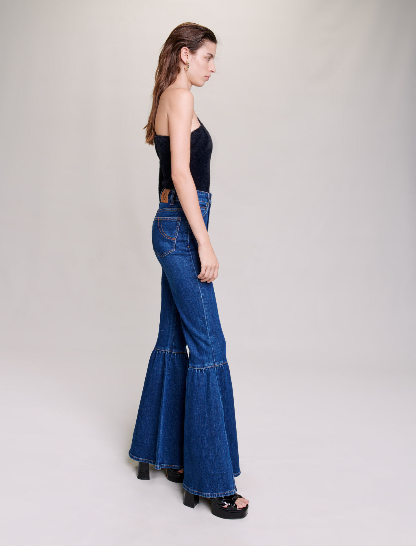 Pulover asimetric - Negru
