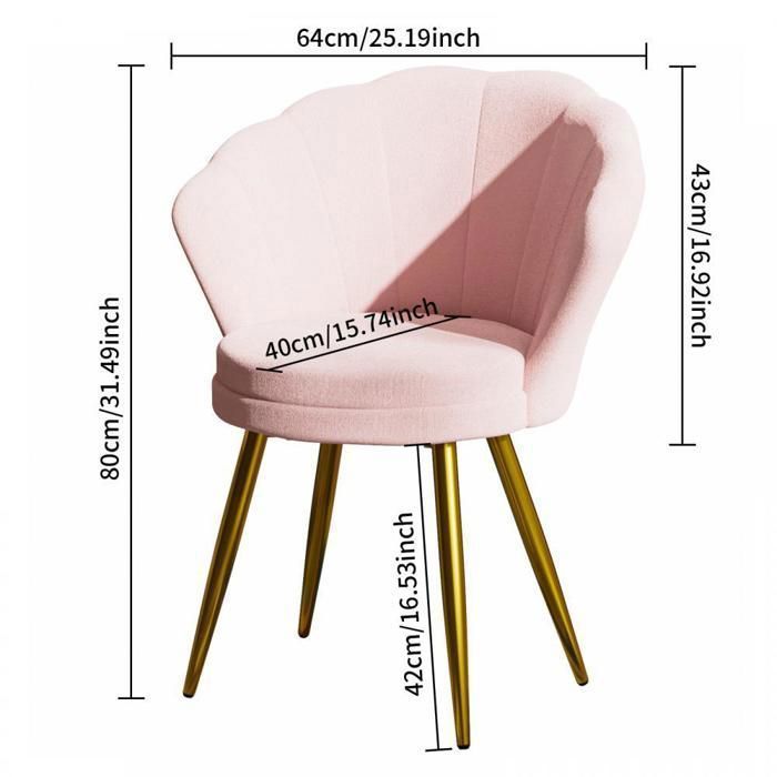 Fauteuils Chaises - XUANYU -Chaise Rembourrée en forme de fleur -   Pour Salon Chaises de Salle à Manger