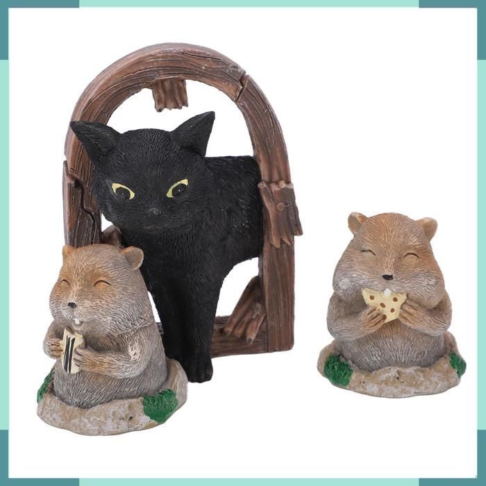 KEENSO Ornements Gopher Ornements de Jardin Gopher Sculpture de Chat Décoration de Pelouse Statuettes en Résine deco statuette